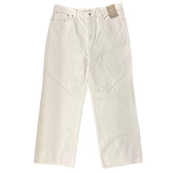 NWT Madewell Low-Slung Baggy Jeans In Vintage Ivory Size 31 - Picture 4 of 11